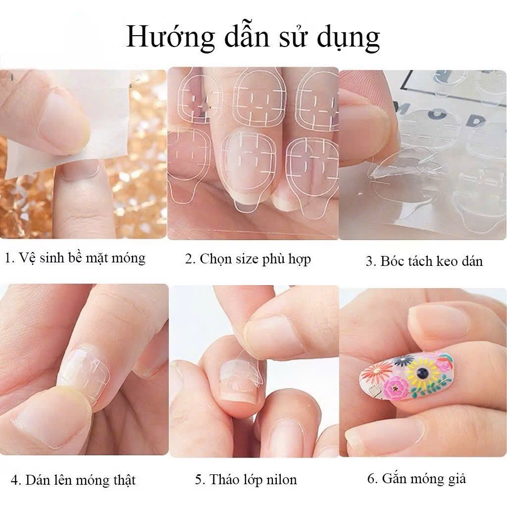 Keo Silicon Dán Móng Up 2 Mặt 5 Miếng