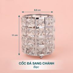 Lọ Đựng Cọ Pha Lê Tròn (giao màu ngẫu nhiên)