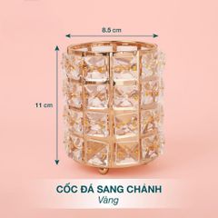 Lọ Đựng Cọ Pha Lê Tròn (giao màu ngẫu nhiên)