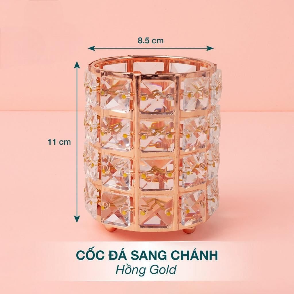 Lọ Đựng Cọ Pha Lê Tròn (giao màu ngẫu nhiên)