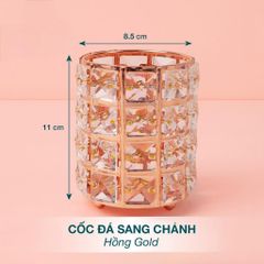 Lọ Đựng Cọ Pha Lê Tròn (giao màu ngẫu nhiên)