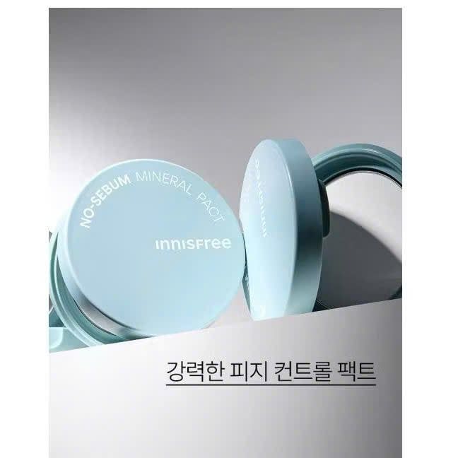 Phấn Phủ Innisfree No-sebum Mineral Pact – 8.5g Kiềm Dầu