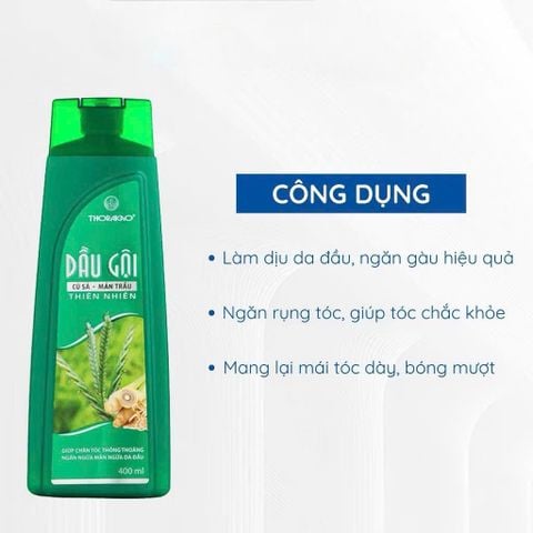 Dầu gội Thorakao Củ sả Mần trầu 400ml