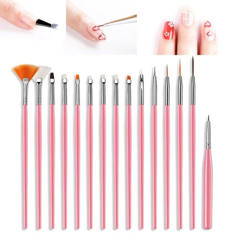 Bộ Cọ Nail 15 Cây màu ngẫu nhiên