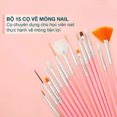 Bộ Cọ Nail 15 Cây màu ngẫu nhiên