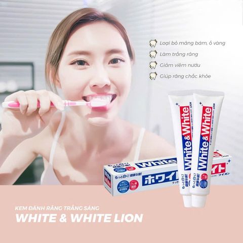 Kem đánh răng White & white Lion Toothpaste 150g