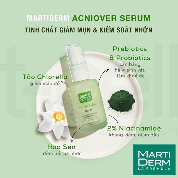 Serum Martiderm 30ml Acniover Giảm Mụn & Kiểm Soát Nhờn