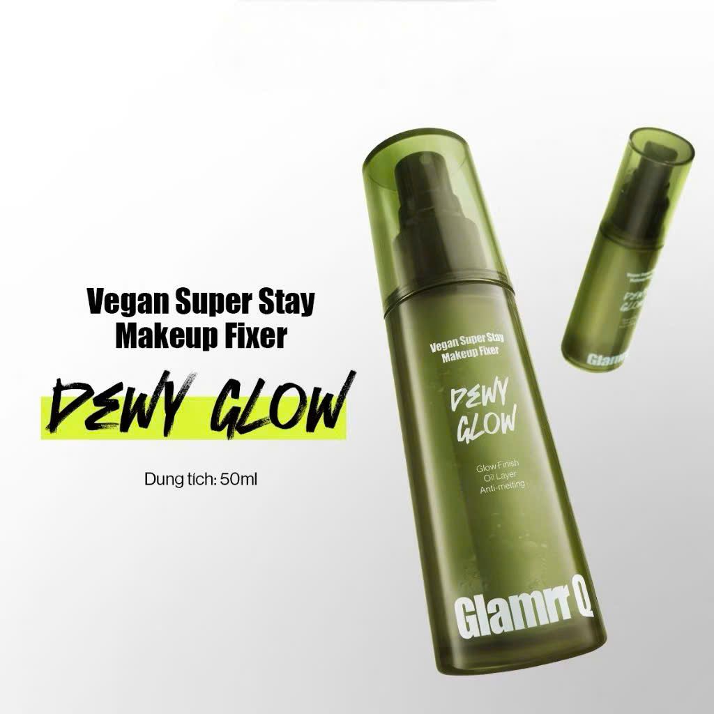 Xịt Khóa Nền Glamrr Q Vegan Super Stay Makeup Fixer 50ml
