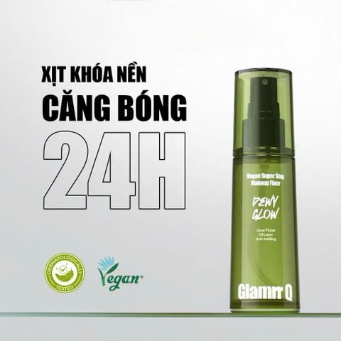 Xịt Khóa Nền Glamrr Q Vegan Super Stay Makeup Fixer 50ml