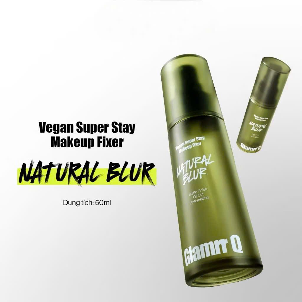 Xịt Khóa Nền Glamrr Q Vegan Super Stay Makeup Fixer 50ml