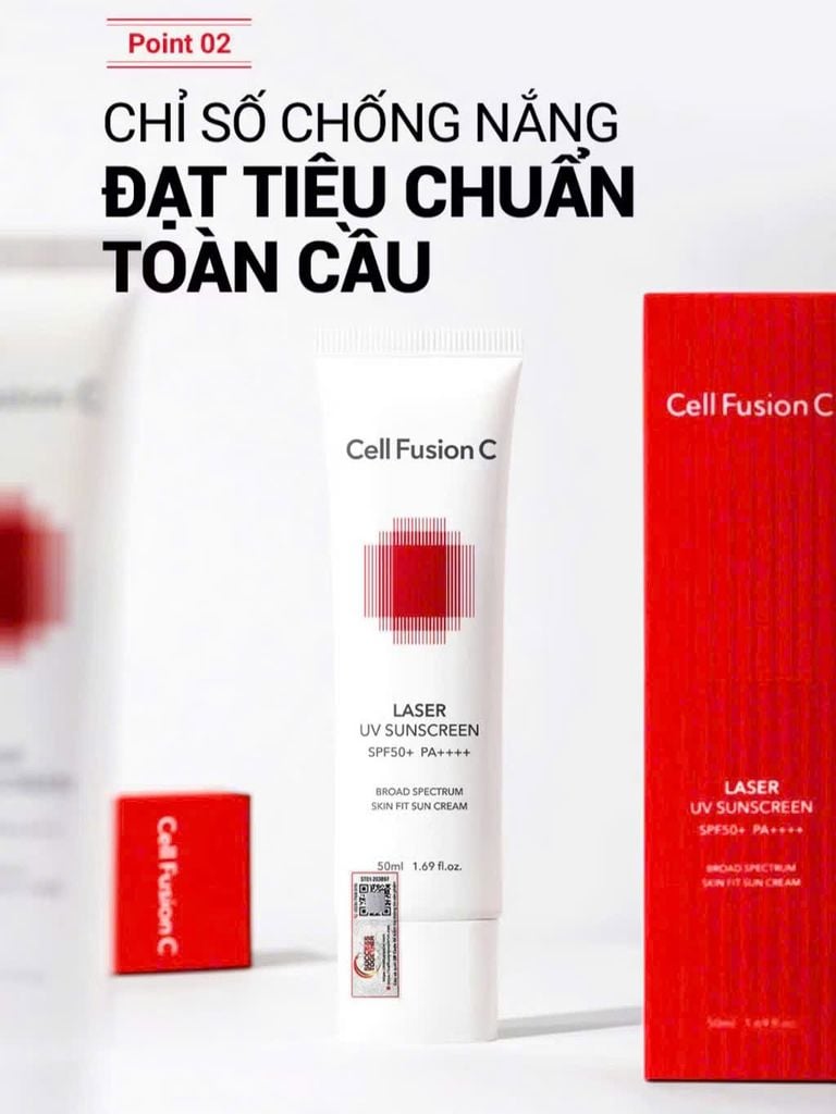 Kem Chống Nắng Cell Fusion C Laser Uv Sunscreen Spf50+ Pa++++ 50ml Đỏ