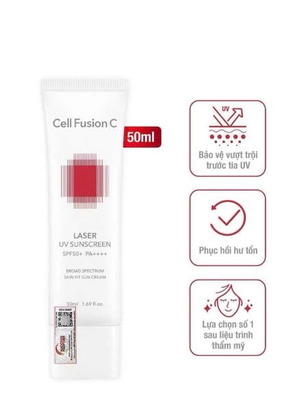 Kem Chống Nắng Cell Fusion C Laser Uv Sunscreen Spf50+ Pa++++ 50ml Đỏ