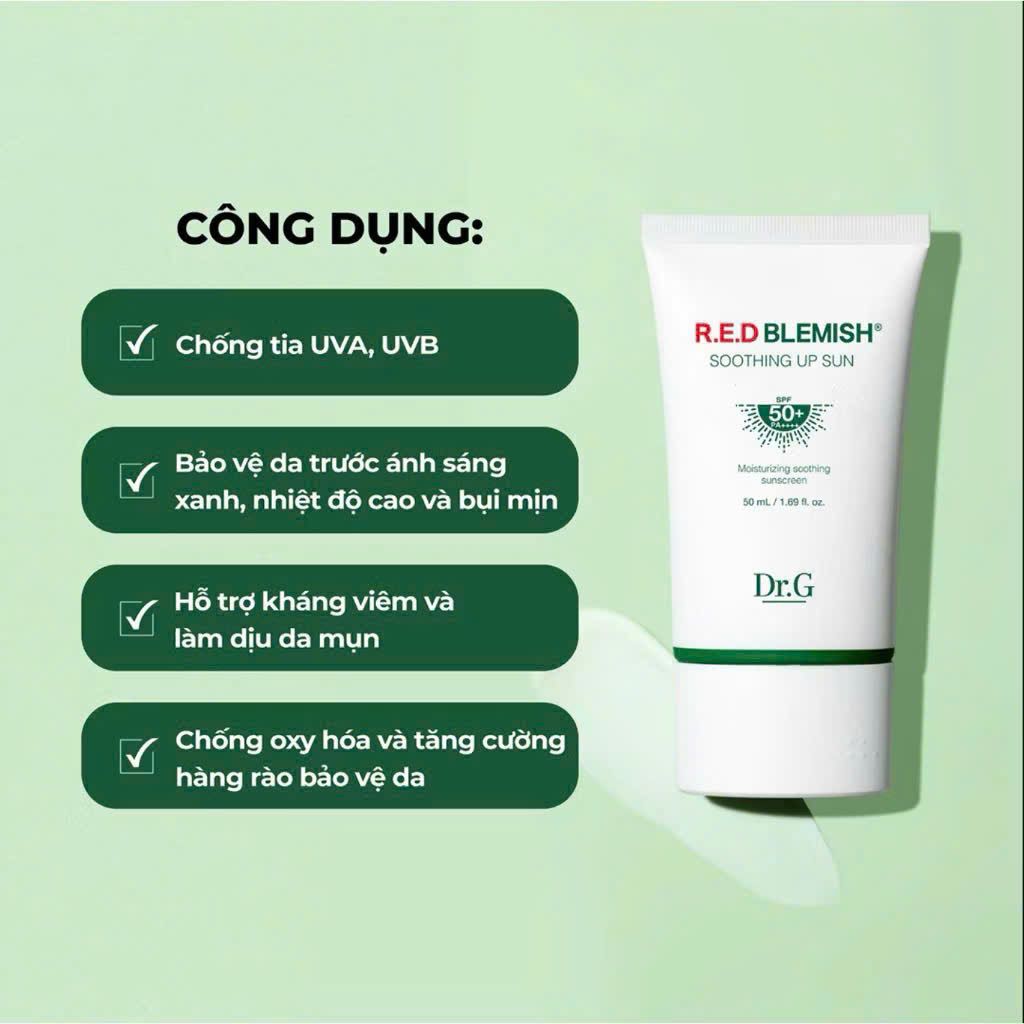 Kem Chống Nắng Dr.g 50ml R.e.d Blemish Soothing Up Sun Spf50+ Pa++++