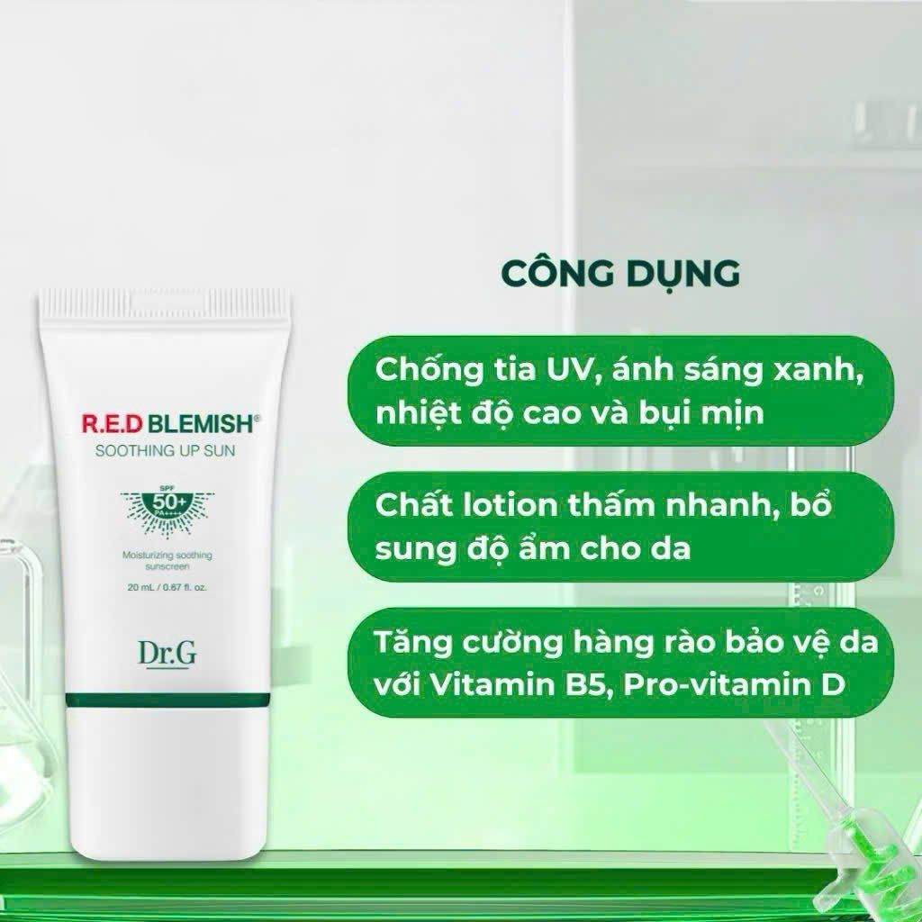 Kem Chống Nắng Dr.g 50ml R.e.d Blemish Soothing Up Sun Spf50+ Pa++++