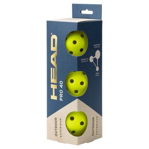 Bóng pickleball 3B HEAD Pro 40 Outdoor