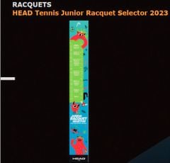 Bìa hướng dẫn chọn vợt cho trẻ em HEAD - Junior Racket Selector 2023