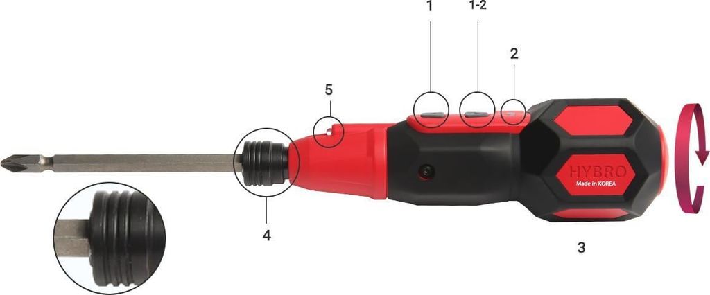Tua vít dùng pin Hybro HIT-K01 nhập khẩu từ Hàn quốc