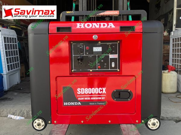 Máy phát điện Honda SD8000CX công suất 6kw màu đỏ