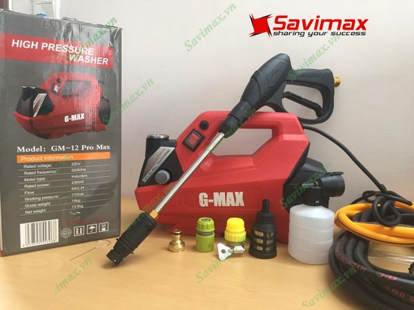 Máy rửa xe gia đình GMAX 120 Pro công suất 2380w