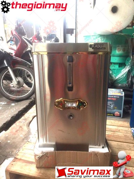 Máy đun nước nóng 2 vòi Okasu 60l dành cho nhà hàng - khách sạn - quán ăn