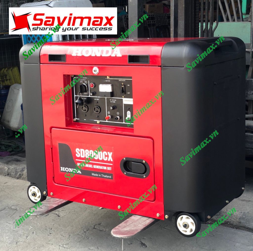 Máy phát điện Honda SD8000CX công suất 6kw màu đỏ
