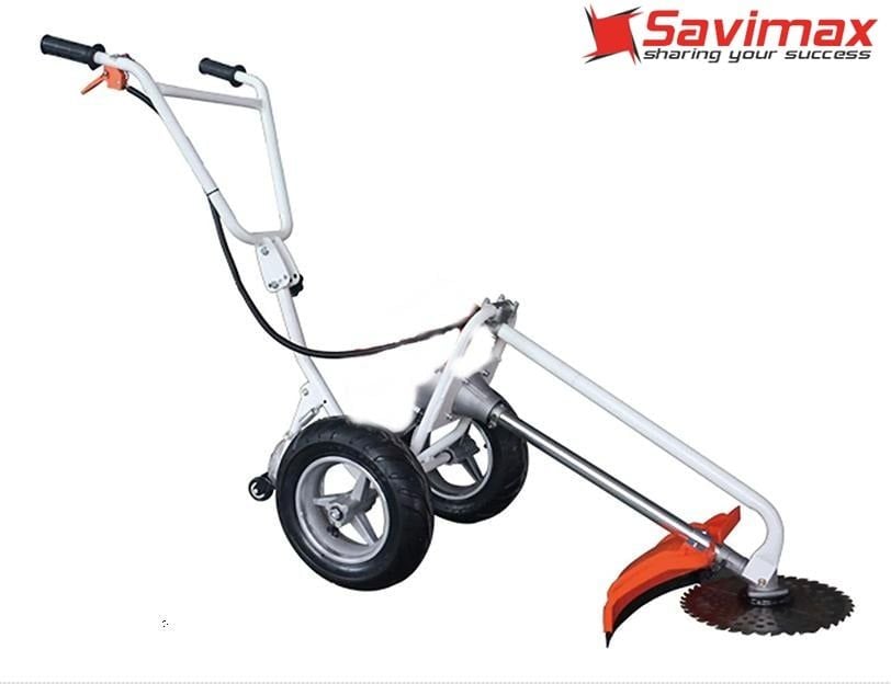 Khung ráp lắp máy cắt cỏ đẩy tay có bánh xe di chuyển