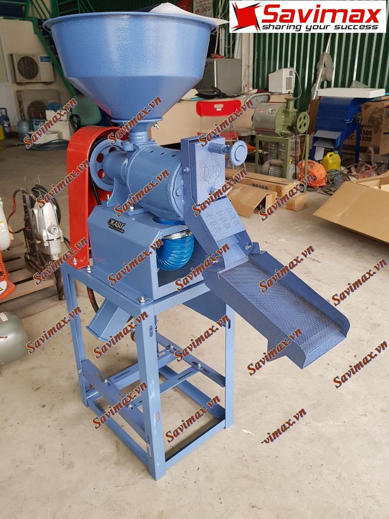 Máy xát gạo kết hợp vỡ ngô, nghiền ngô Savi22