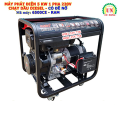 Máy phát điện 5 Kw chạy dầu có đề nổ 6500CE RAM