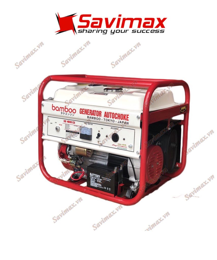 Máy phát điện Bamboo SH4500EX (3.5kw, chạy xăng, đề nổ)