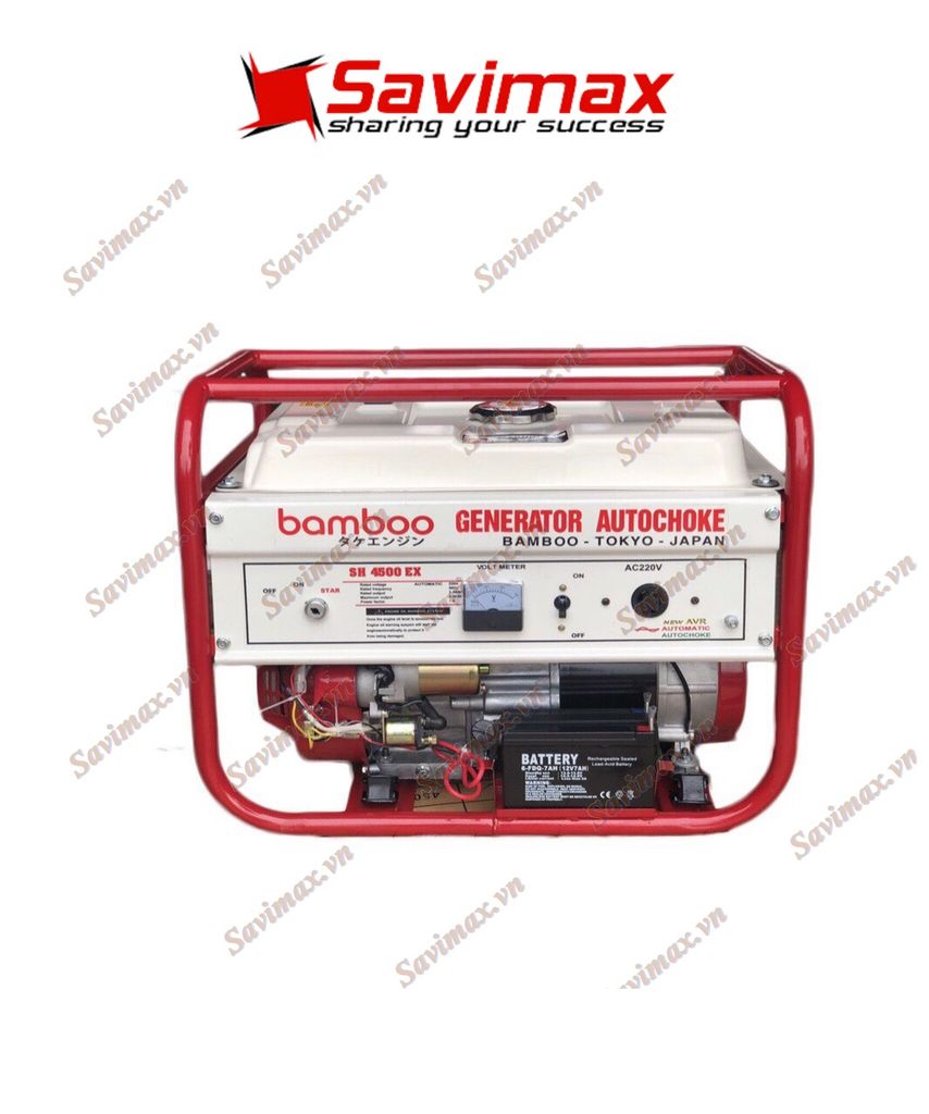 Máy phát điện Bamboo SH4500EX (3.5kw, chạy xăng, đề nổ)