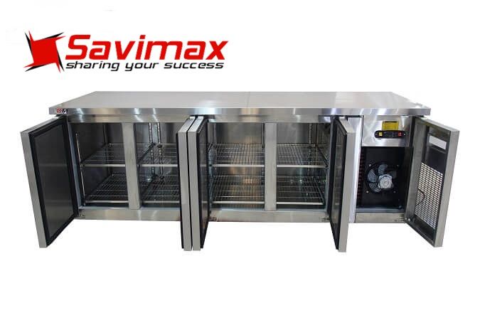 TỦ BÀN MÁT 4 CÁNH INOX BM 220x76-4I