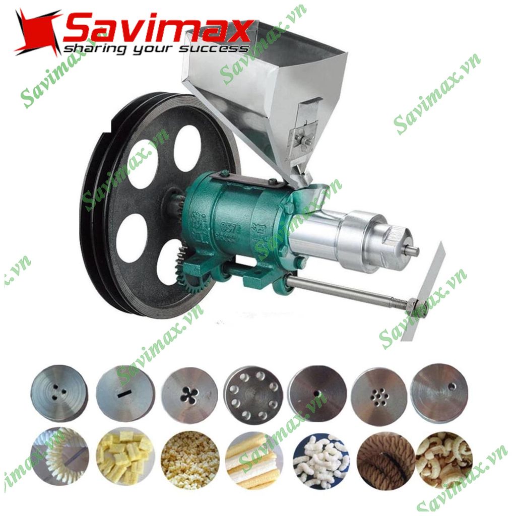 Máy nổ bỏng gạo 1 pha, đầu 7 bec ra 7 loại bỏng Savi NB7