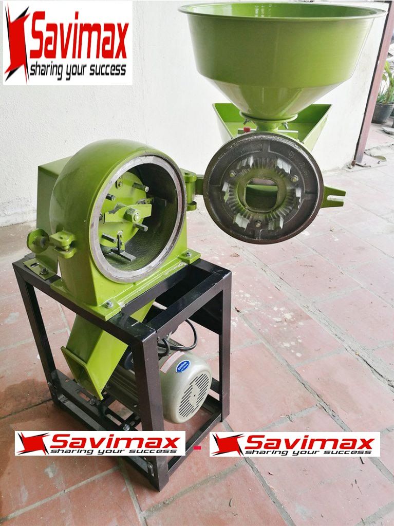 Máy nghiền thức ăn chăn nuôi, máy nghiền cám bột motor 2,2kw
