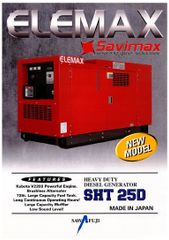 Máy phát điện Elemax SHT25D Nhật Bản công suất 20KVA 3 pha