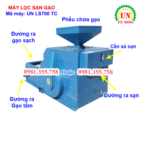 Máy lọc sạn gạo 700 Kg/Giờ UN LST700 TC