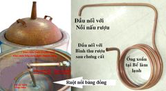 Nồi nấu rượu bằng điện 30 kg gạo (inox và đồng)
