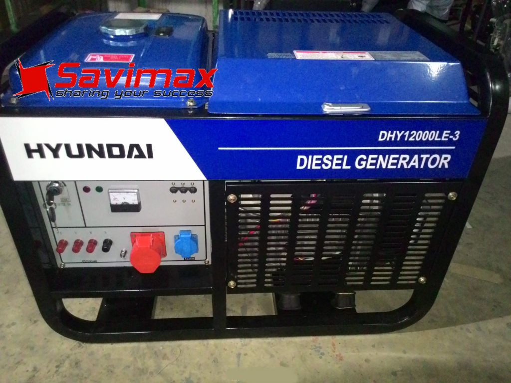 Máy phát điện Hyundai Diesel DHY12500LE-3 công suất 10kw