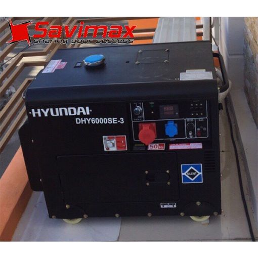 Máy phát điện chạy dầu 6kva 3pha cách âm Hyundai DHY6000SE-3