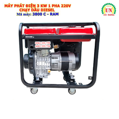 Máy phát điện 3Kw chạy dầu 3800C RAM
