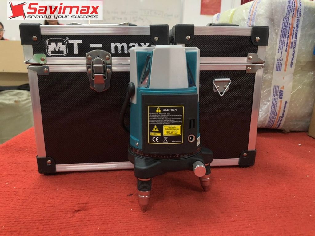 Máy cân mực laser 5 tia xanh Tmax kèm bộ chân rút