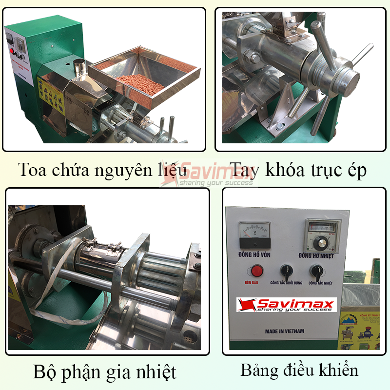 Máy Ép Dầu Lạc Đa Năng 20-25kg/giờ OKASU OS25