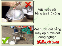 Máy ép nước cốt công nghiệp chất liệu inox Savi ECN