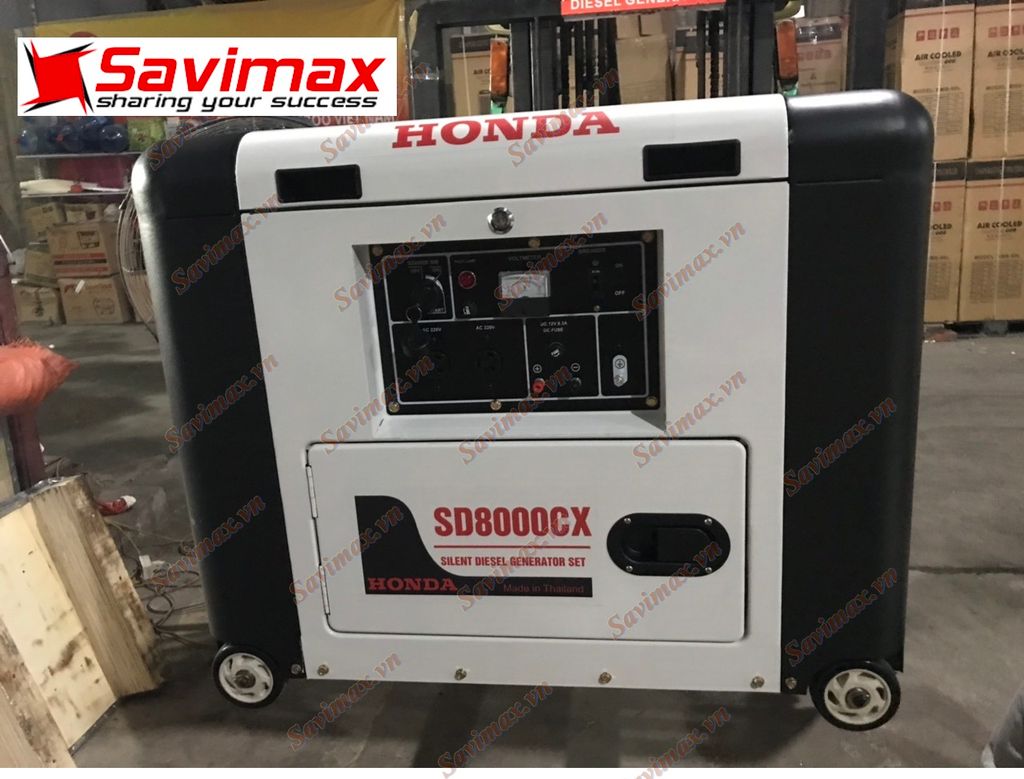 Máy phát điện Honda SD8000CX (5.5kw, chạy dầu, đề nổ, vỏ chống ồn)