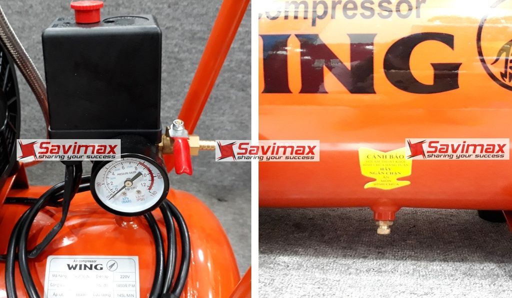 Máy nén khí giảm âm Wing TW-OF550-35L công suất 3/4hp