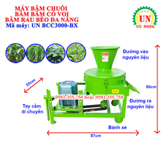 Máy băm chuối đa năng có bánh xe UN BCC 3000-BX