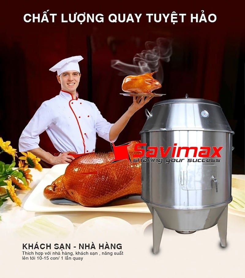 Lu quay vịt inox 80