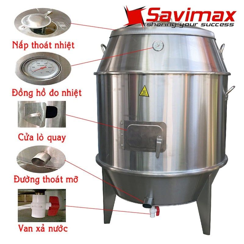 Lu quay vịt inox 80