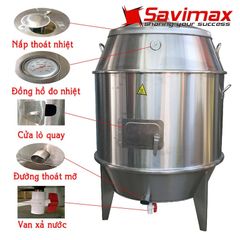 Lu quay vịt inox 80
