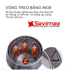 Lò quay vịt 80 kính bếp than