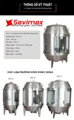 Lò quay vịt 80 kính bếp than